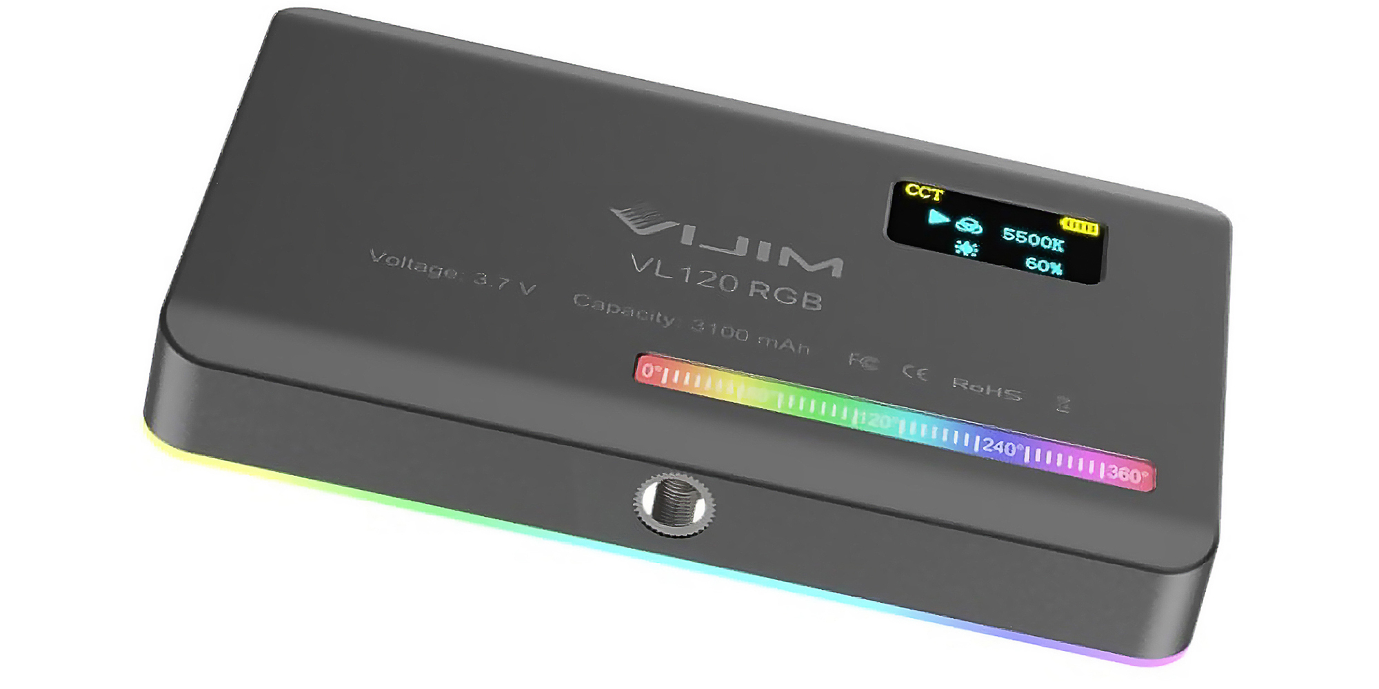 Lampa LED Ulanzi VL120 - RGB, WB (2500 K - 9000 K) - Wygodny montaż